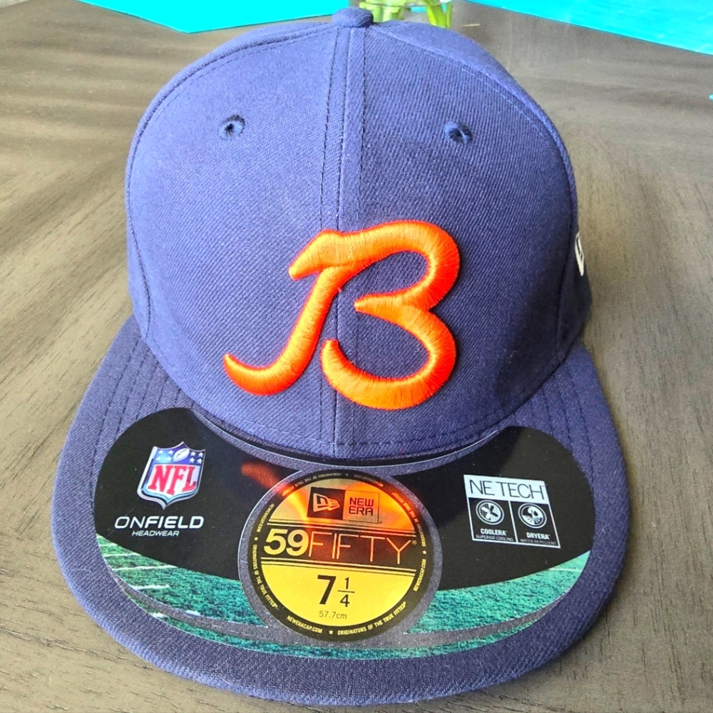 New Era 59FIFTY Chicago Bears NFL Official On Field Player Fitted Hat Sz 7 1/4